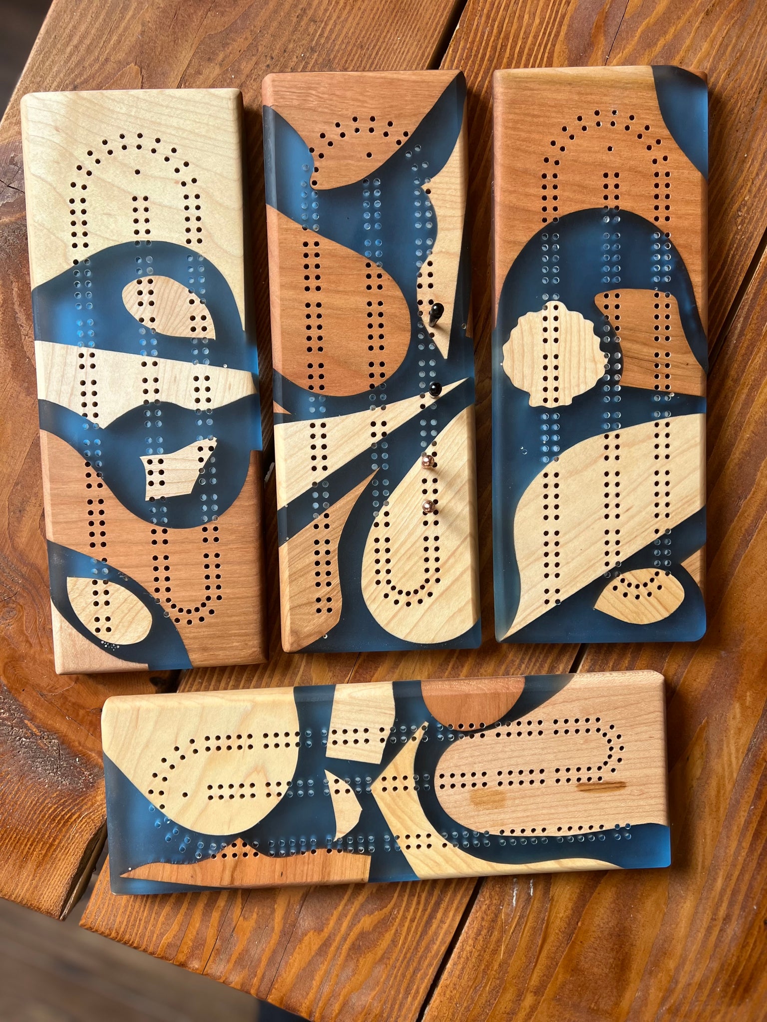 Abstract Cribbage Board