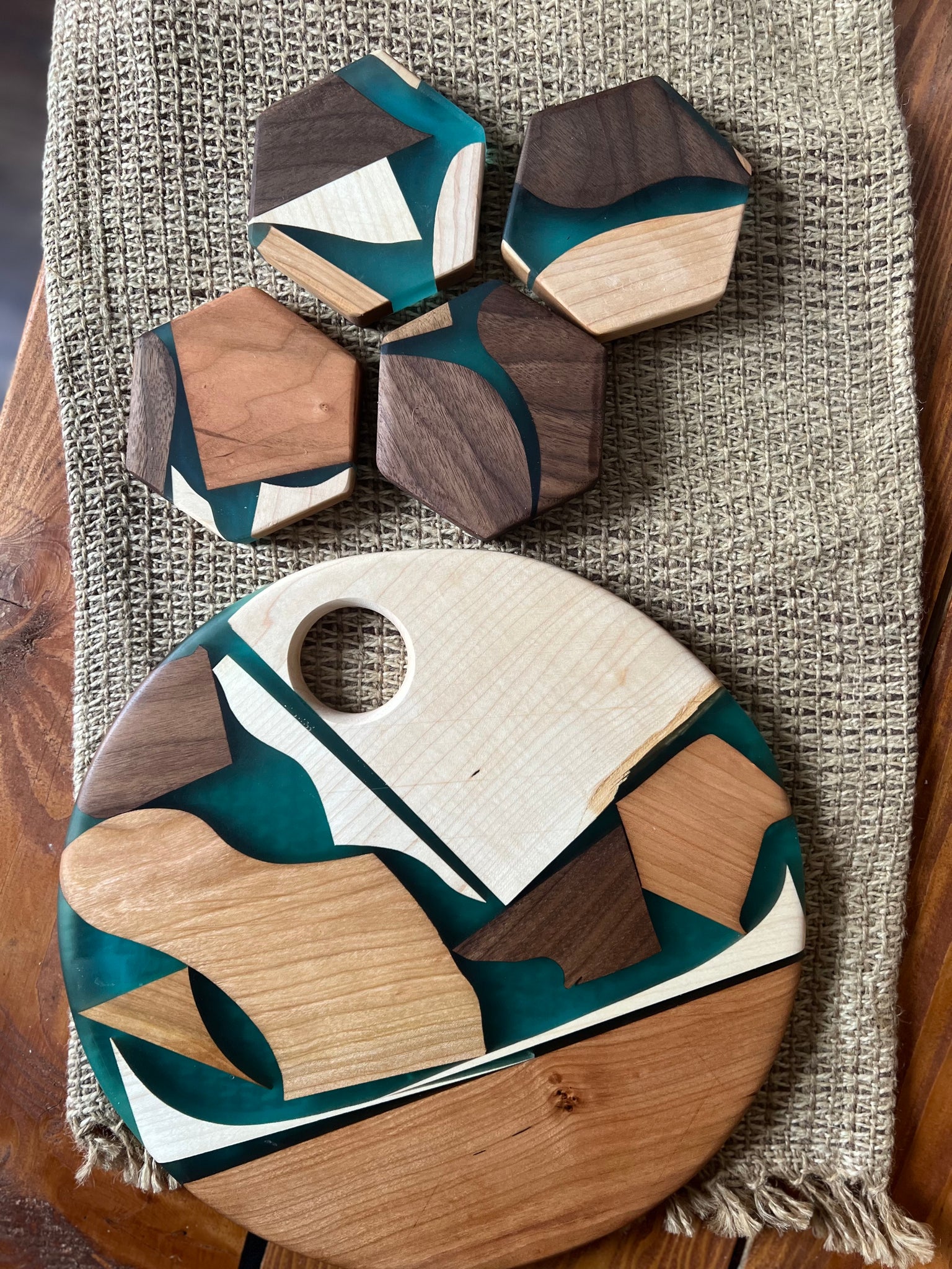 Upcycled Wood Serving Set