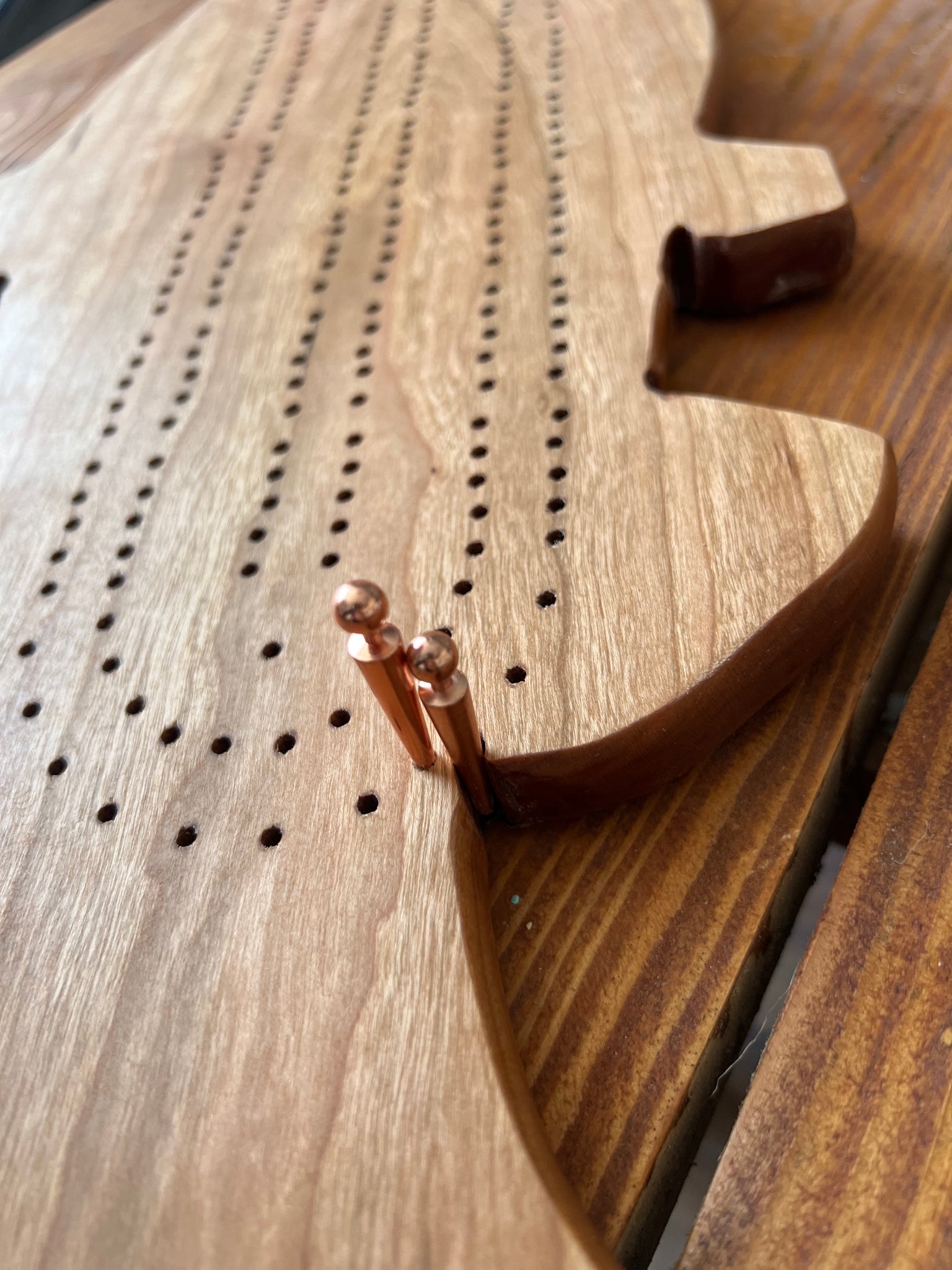 Salmon Cribbage Board